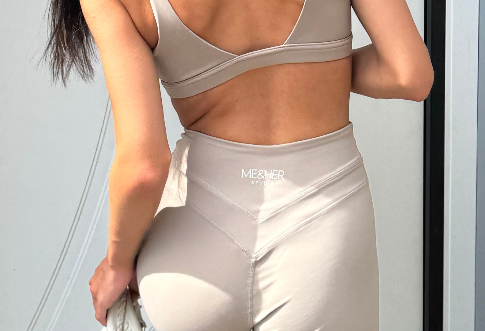 Leggings soft active light grey