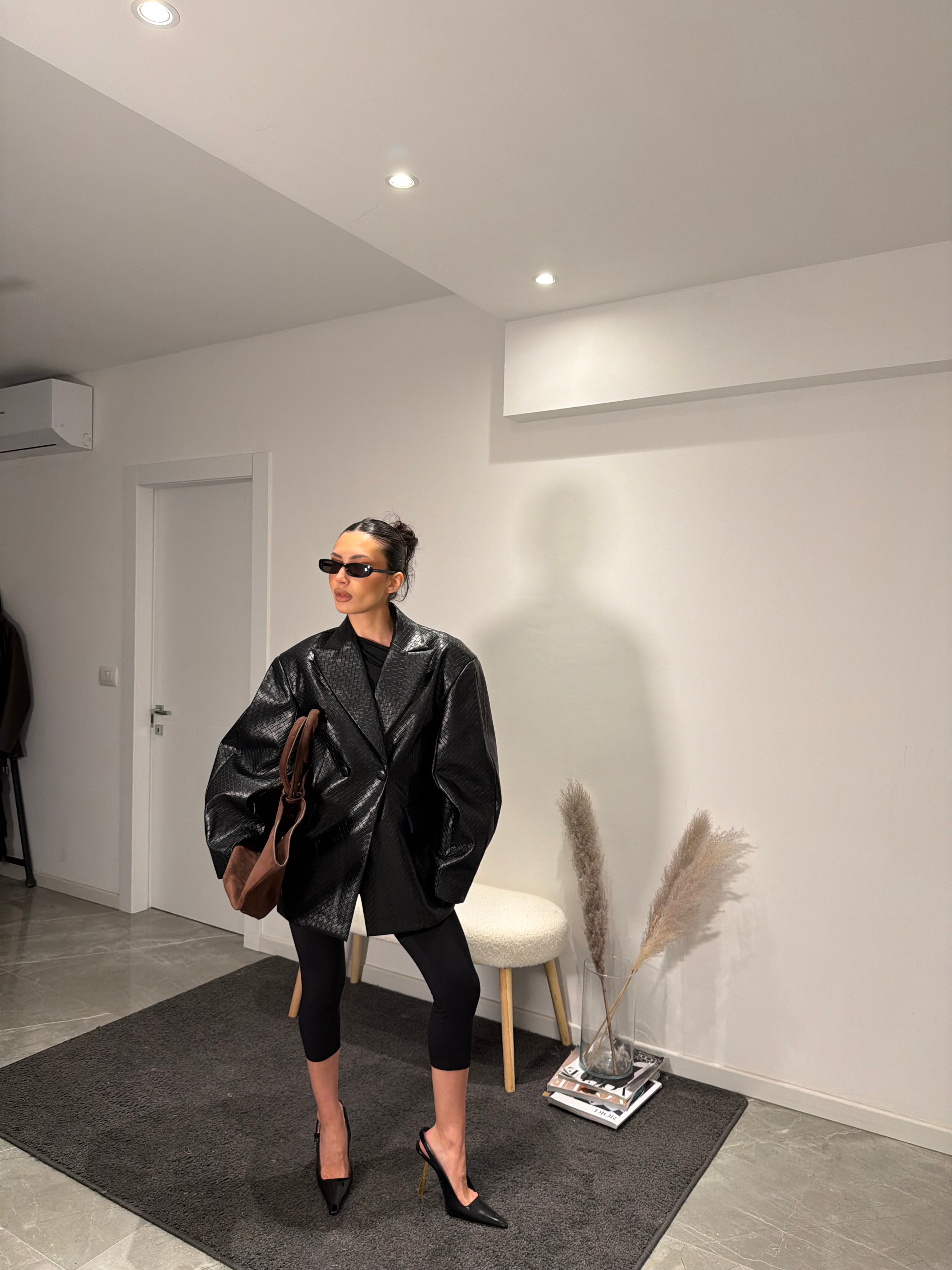 Jacket leather bottega