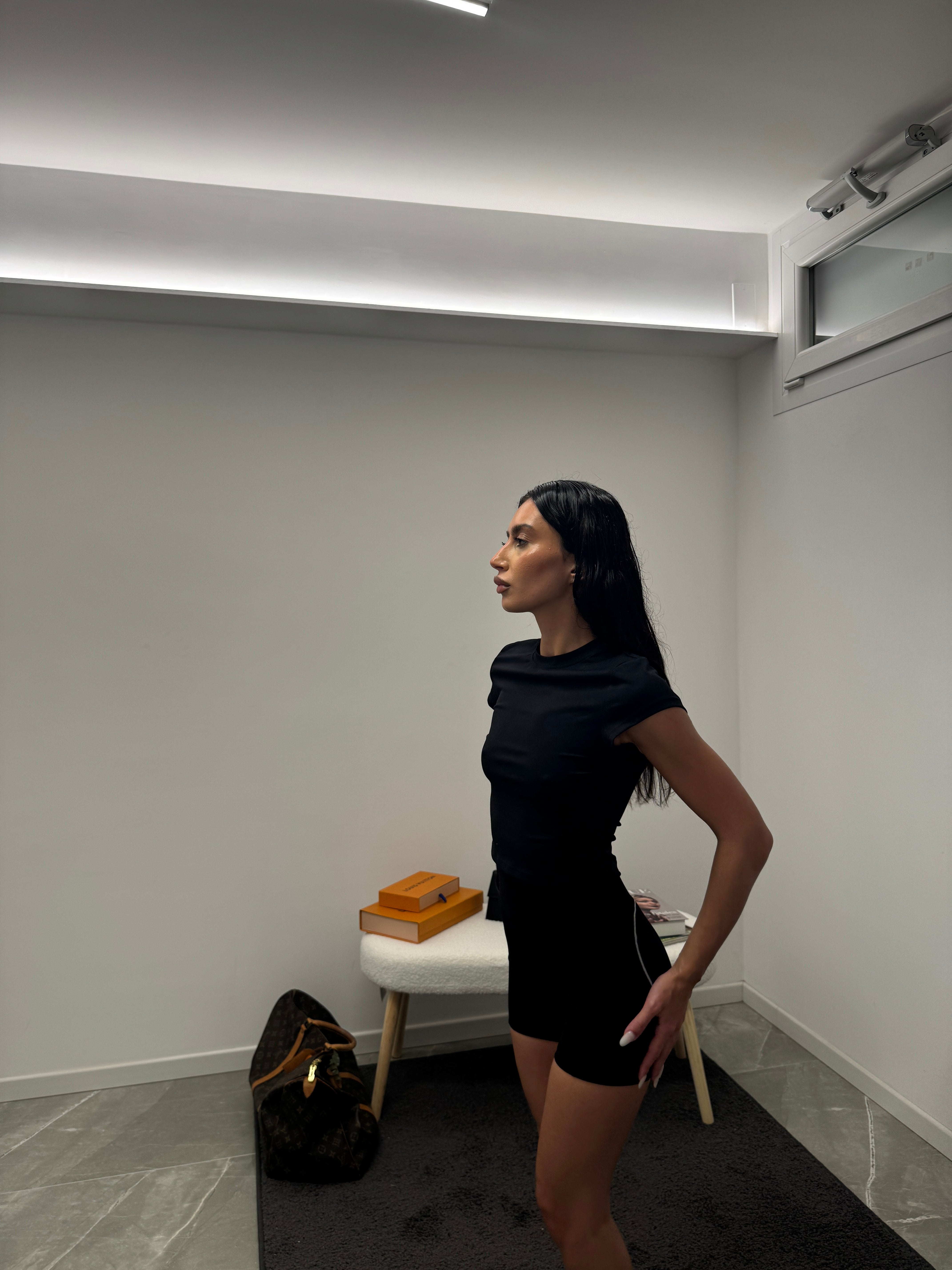 Shorts leggings heart black