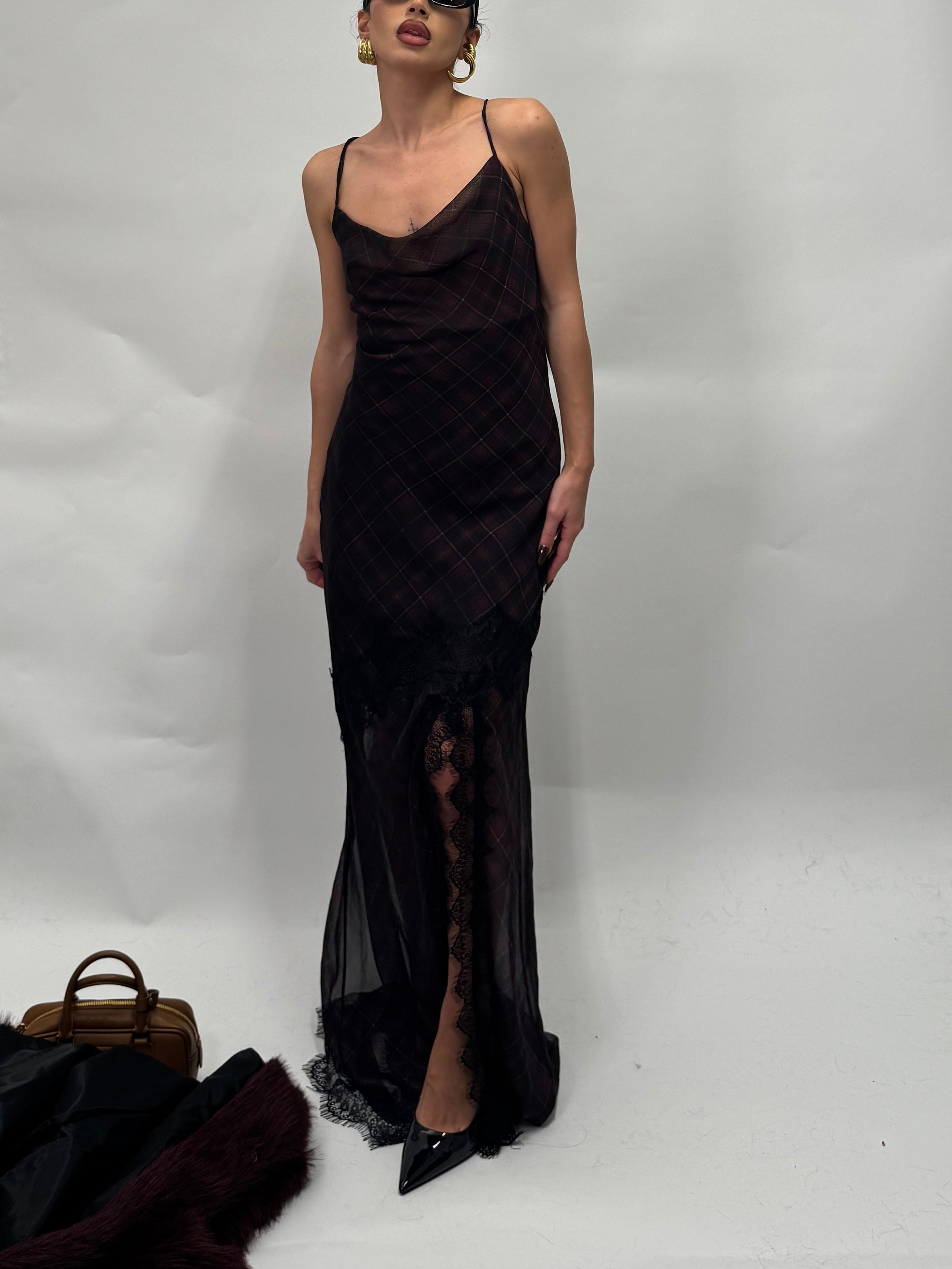 Abito tulle a quadri