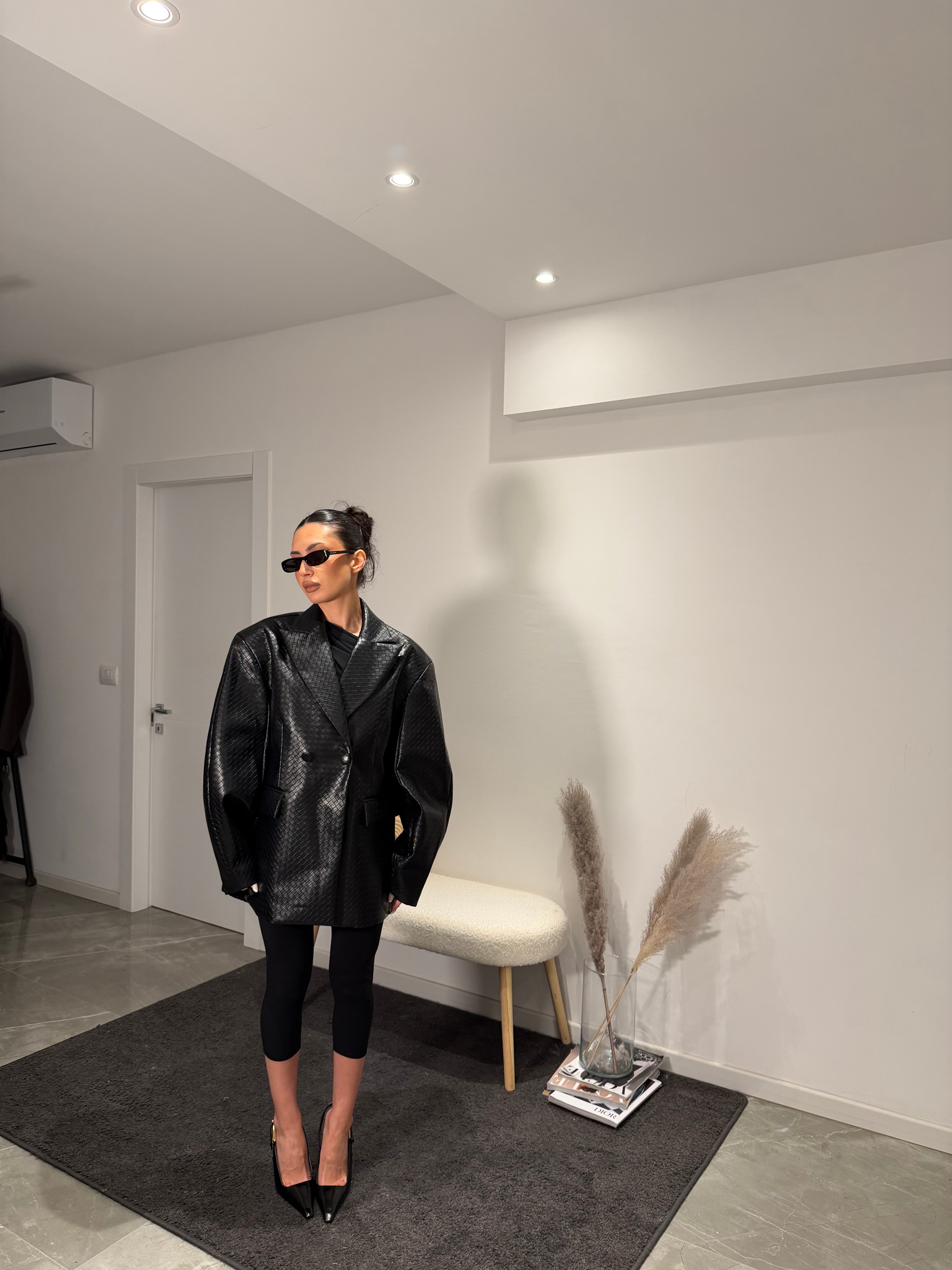 Jacket leather bottega