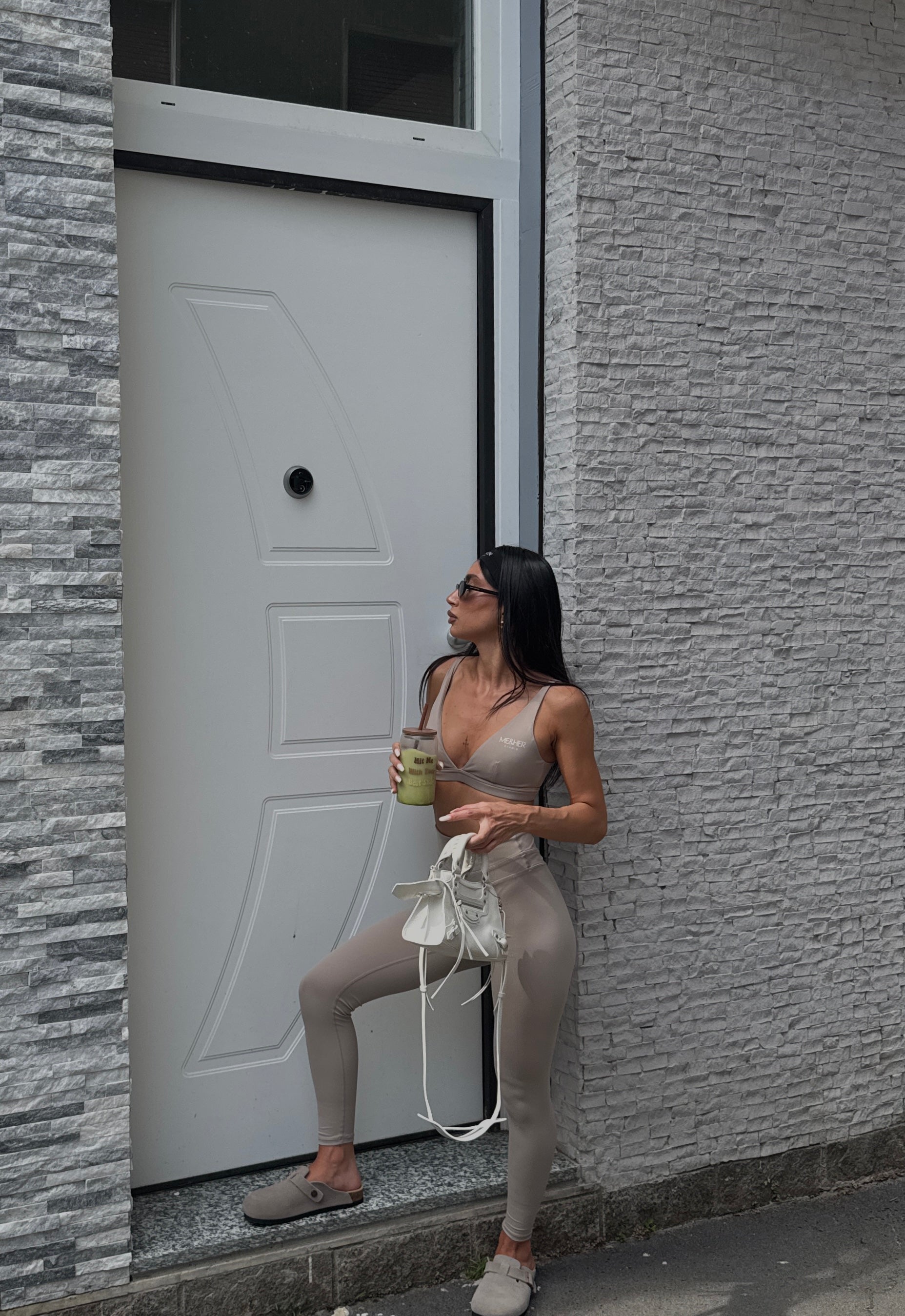 Leggings soft active light grey