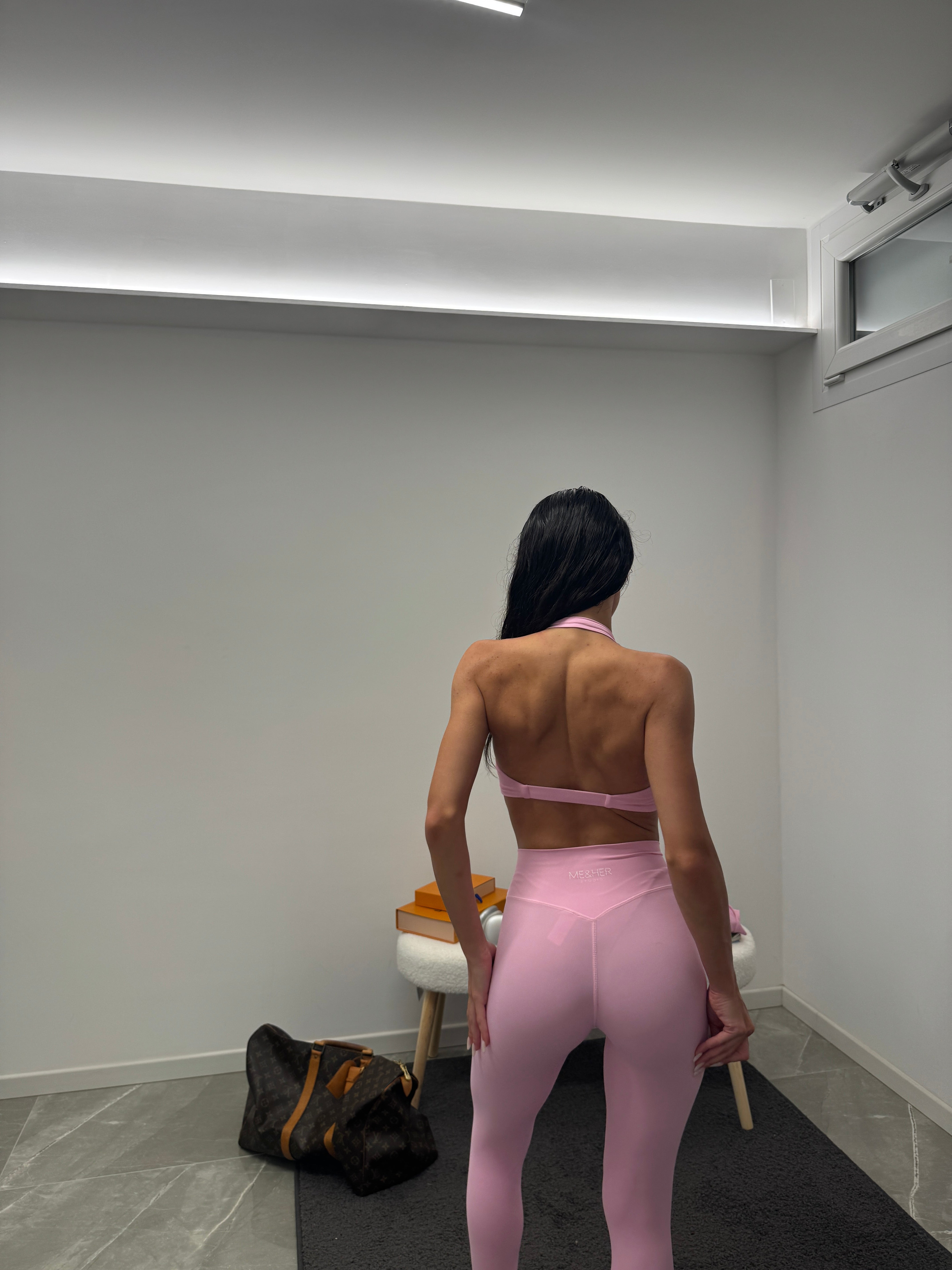 Bra top soft active twist pink