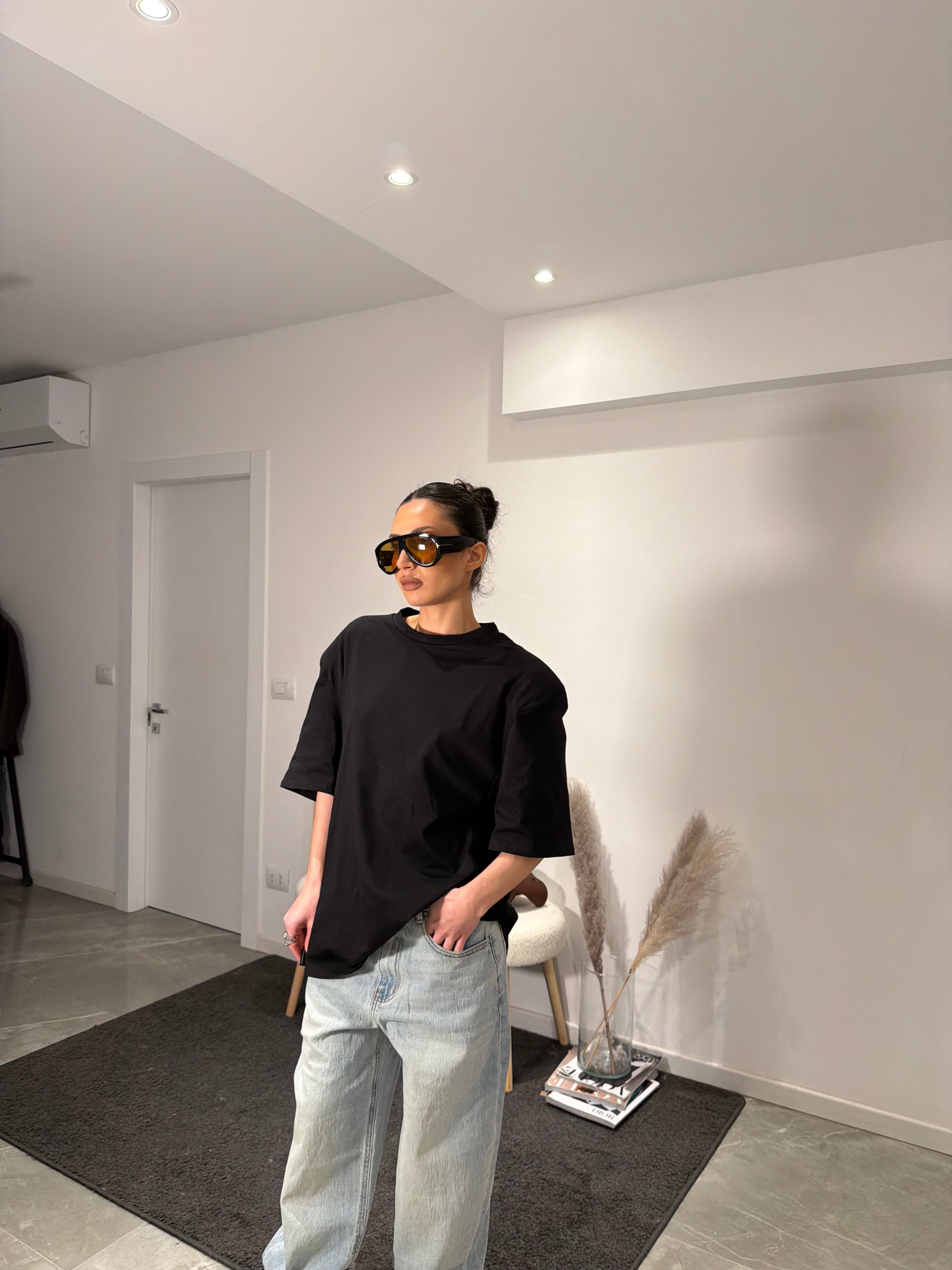 T-shirt spalline black