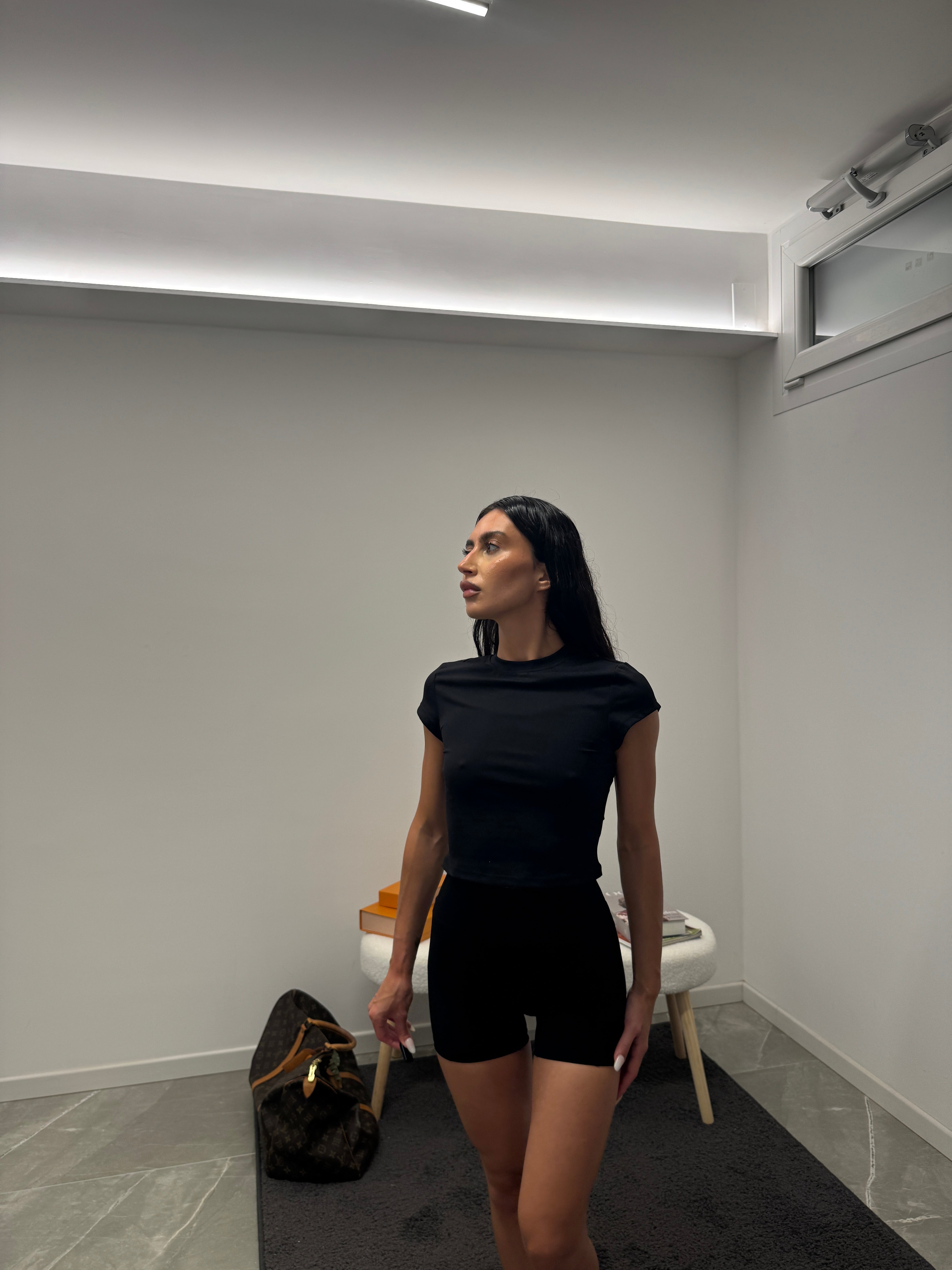 Shorts leggings heart black