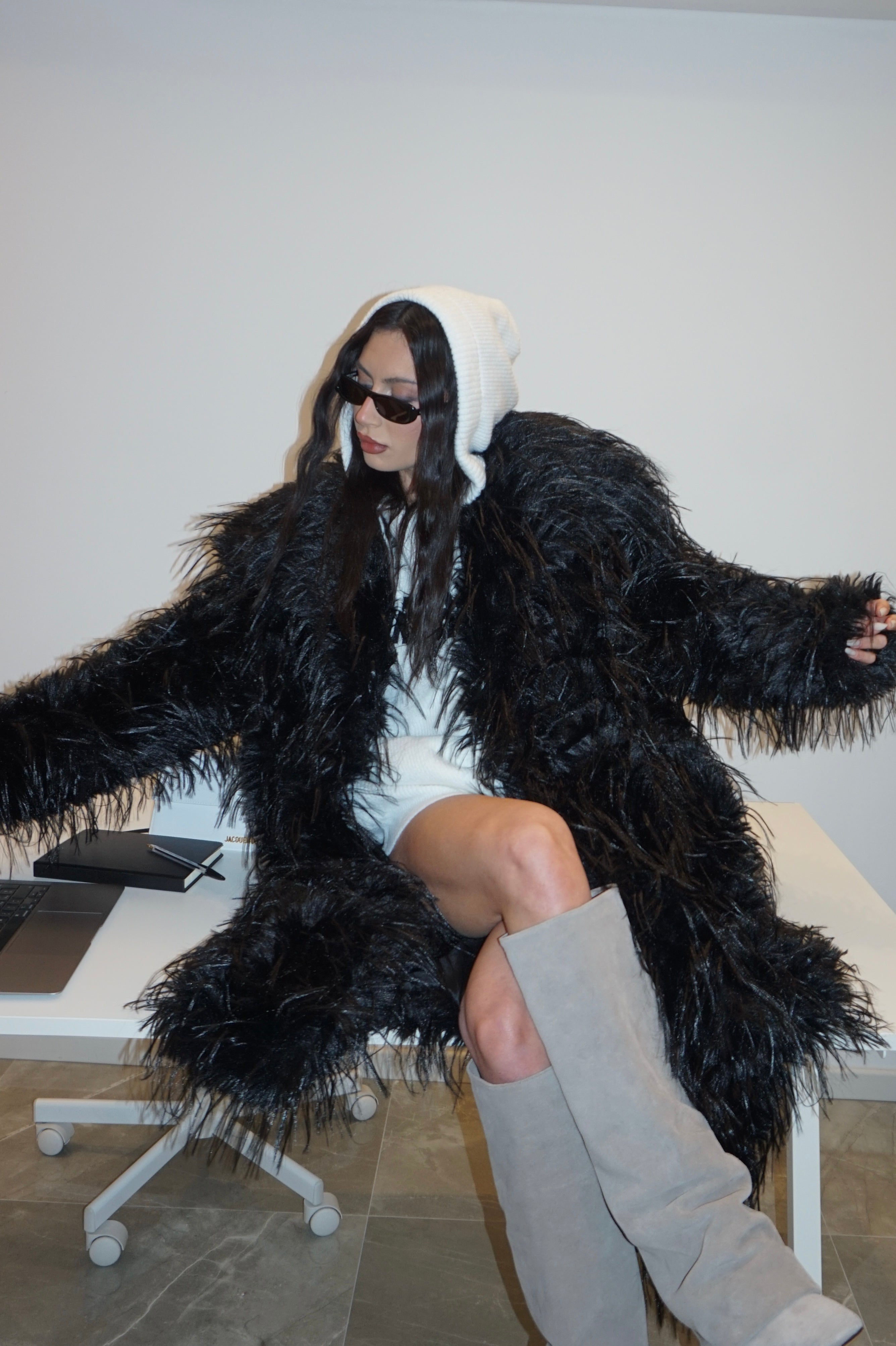 Fur the devil wears Prada black