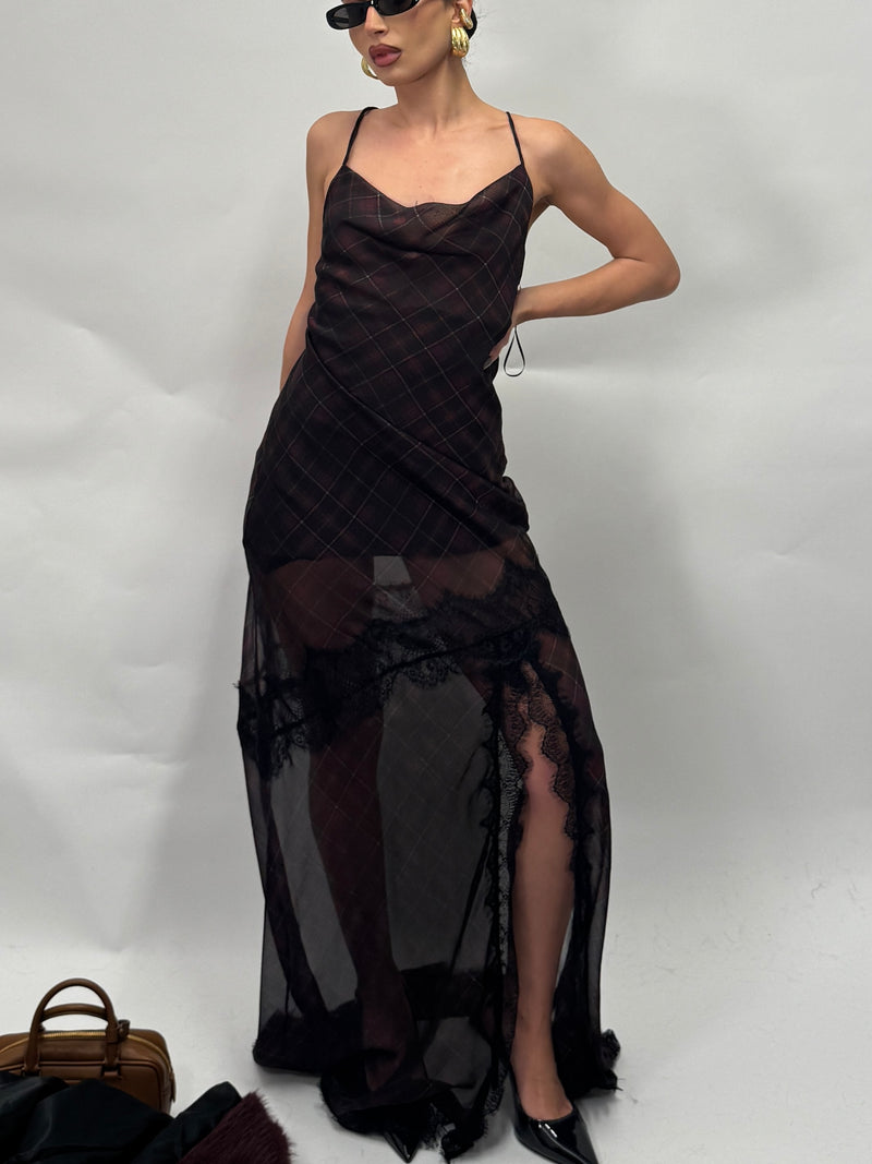 Abito tulle a quadri