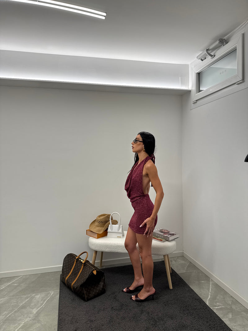 Dress chrochet burgundy