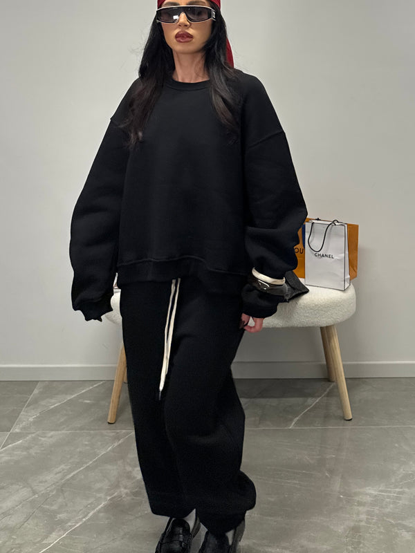 Comfy coordset Tracksuit black