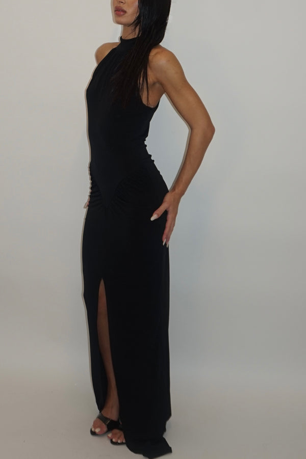 dress high neck black