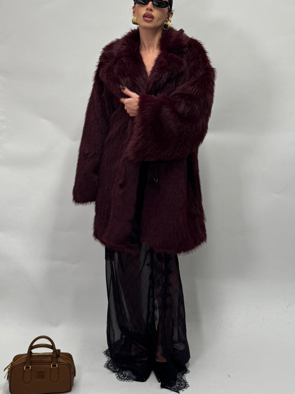Burgundy fur