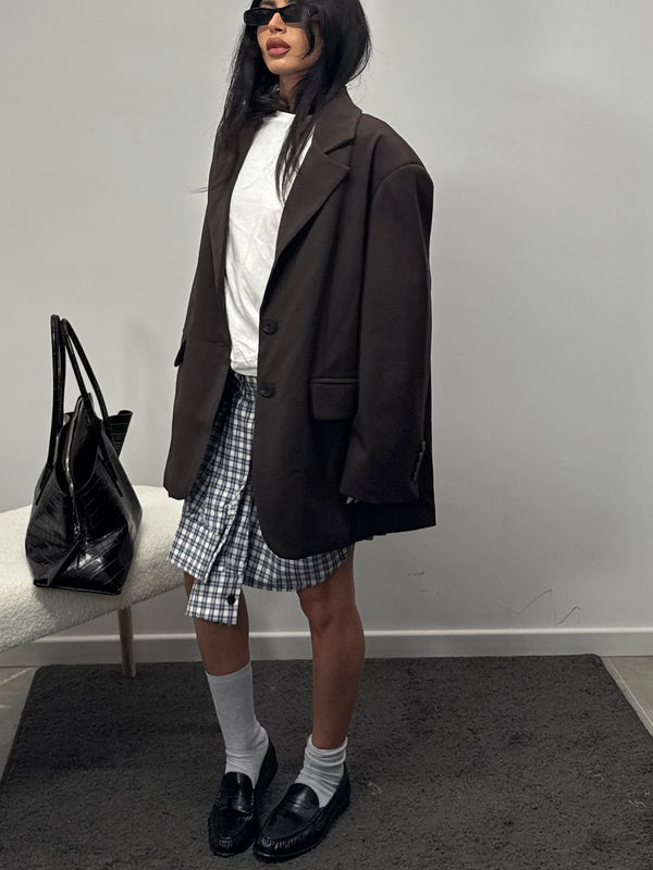 Blazer oversize brown