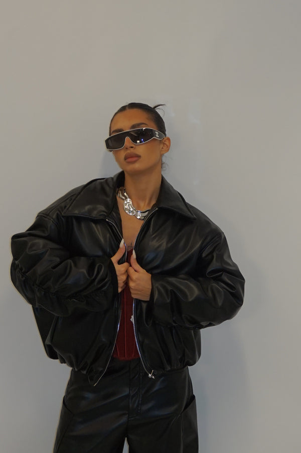 Bomber black liscio
