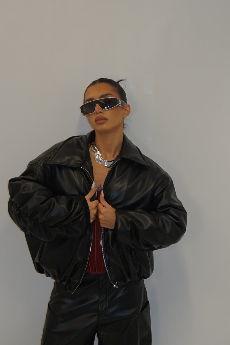 Bomber black liscio