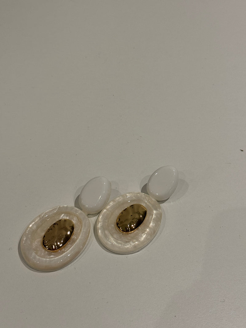 Orecchini pendant white pearl