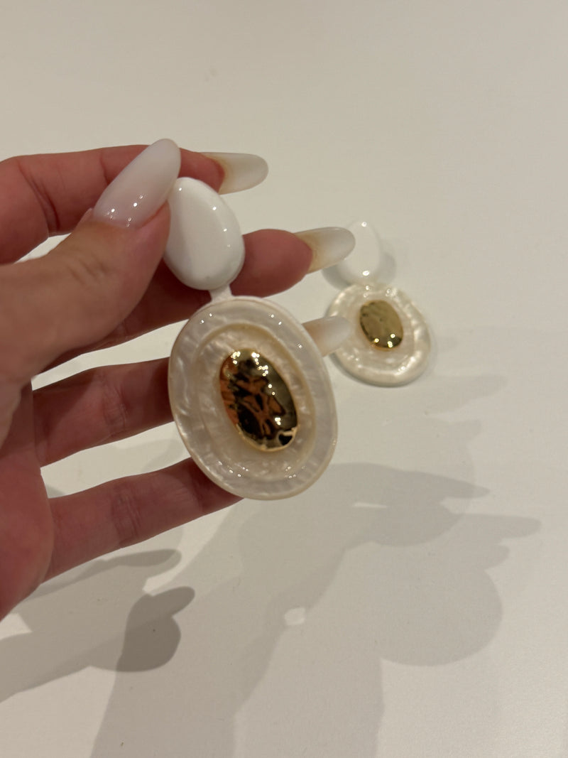 Orecchini pendant white pearl