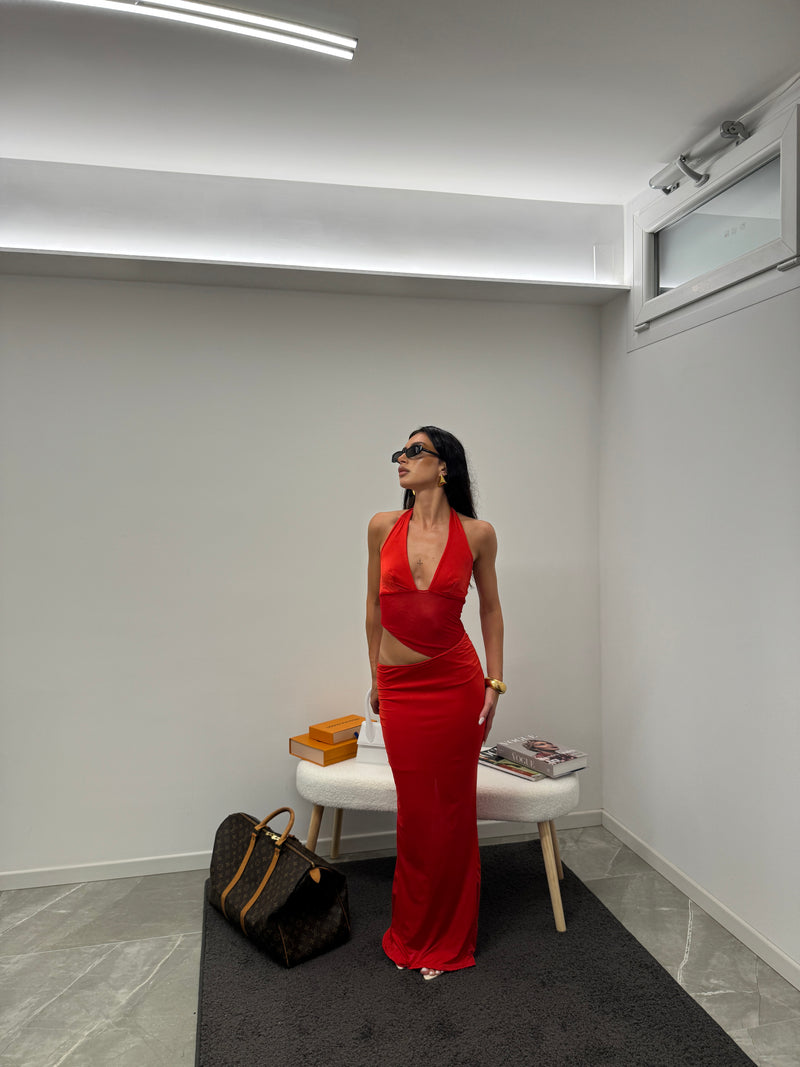 Dress naked red