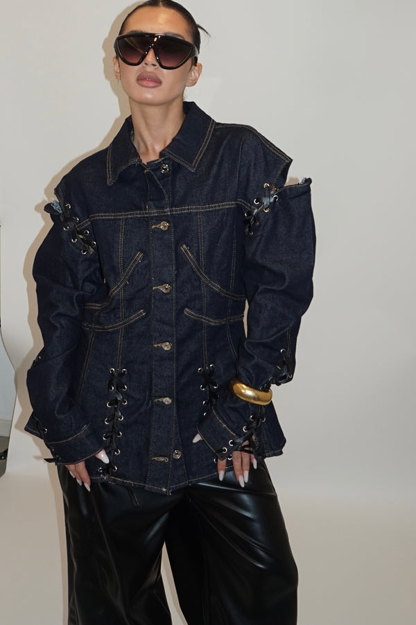 Jacket jddl denim lace