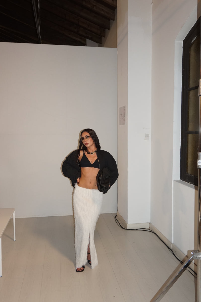 Skirt fluffy white