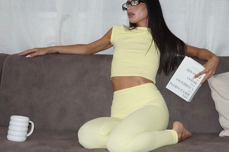 T-shirt soft active yellow