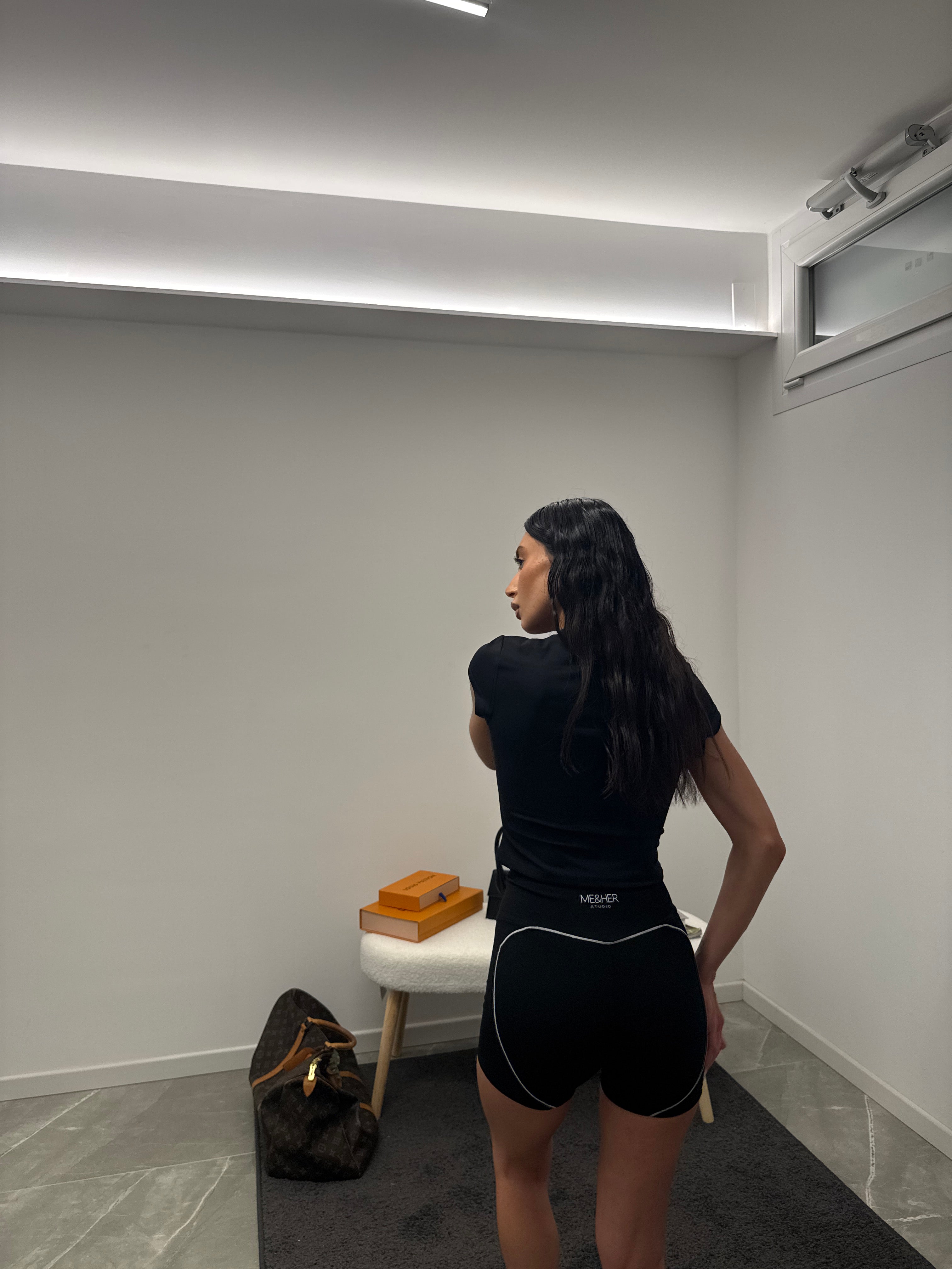 Shorts leggings heart black