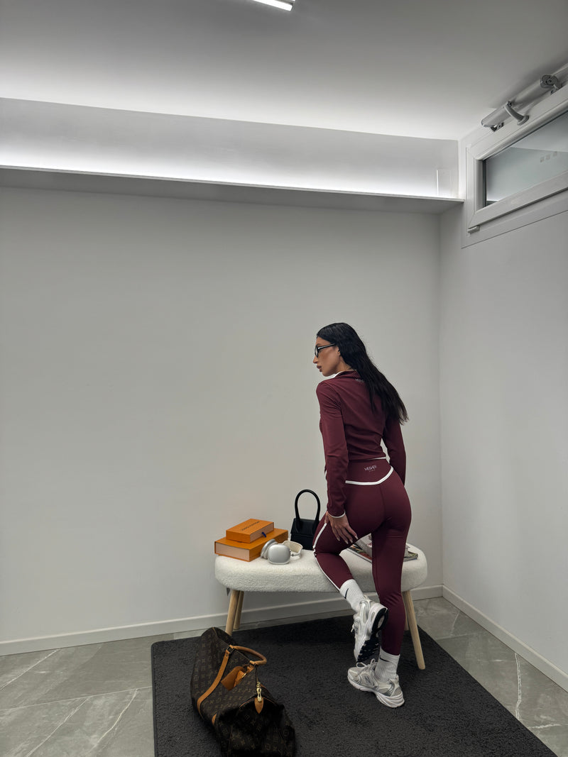 Leggings lines classic burgundy