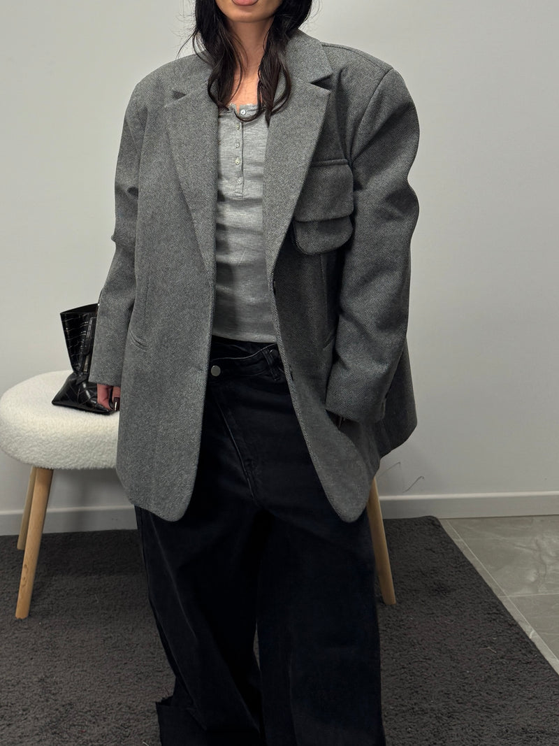 Blazer wool grey