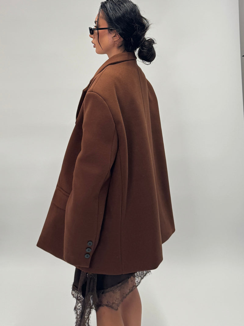 Giacca oversize brown