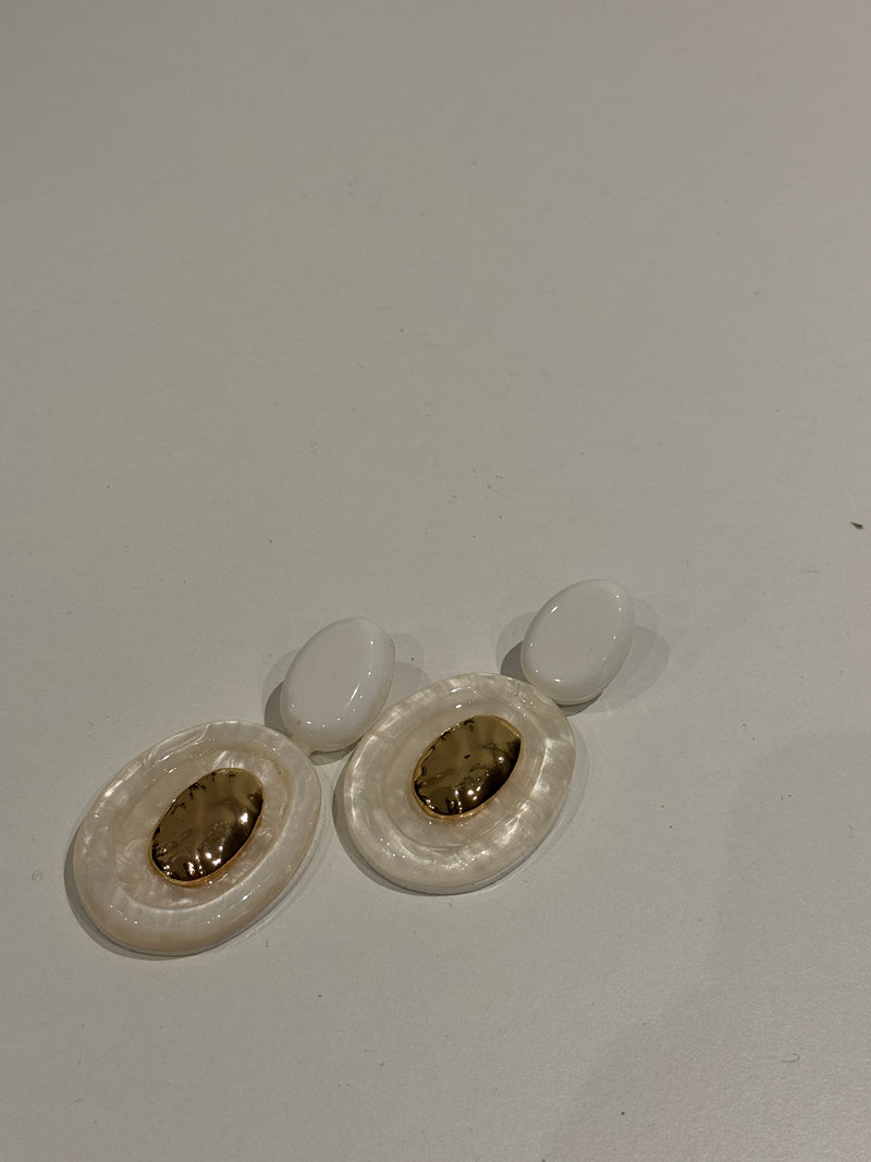 Orecchini pendant white pearl