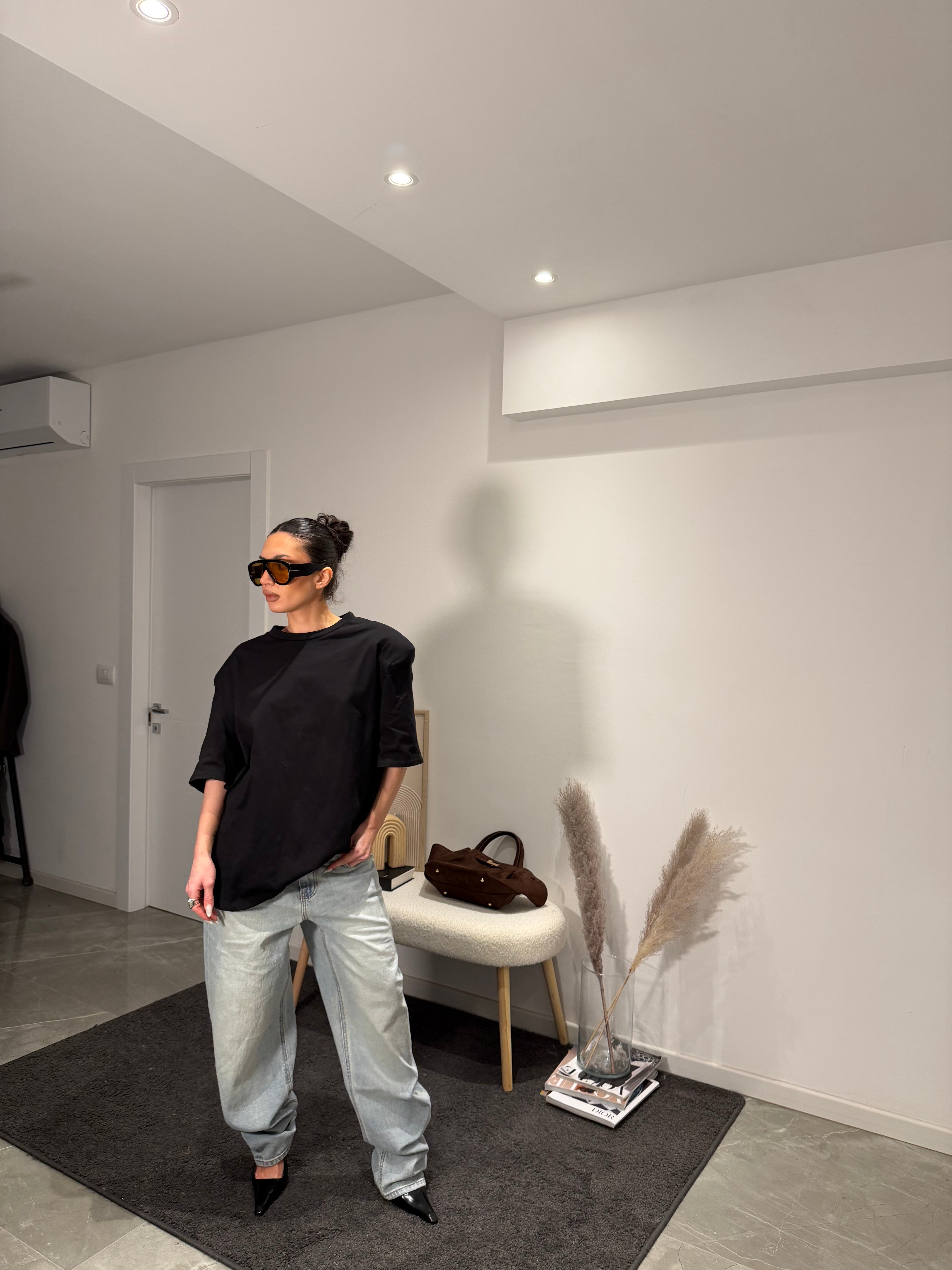 T-shirt spalline black