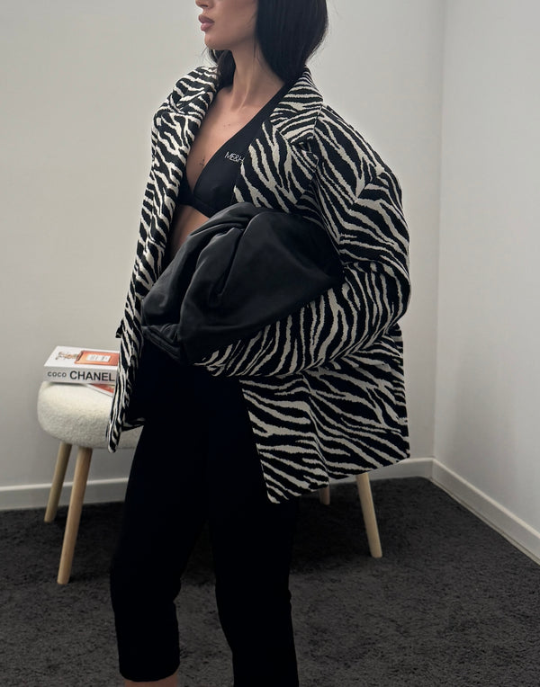 Blazer zebra oversize