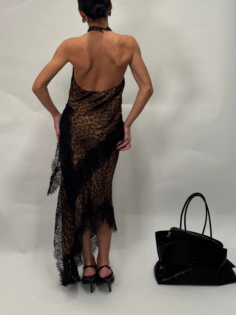 Skirt animalier satin