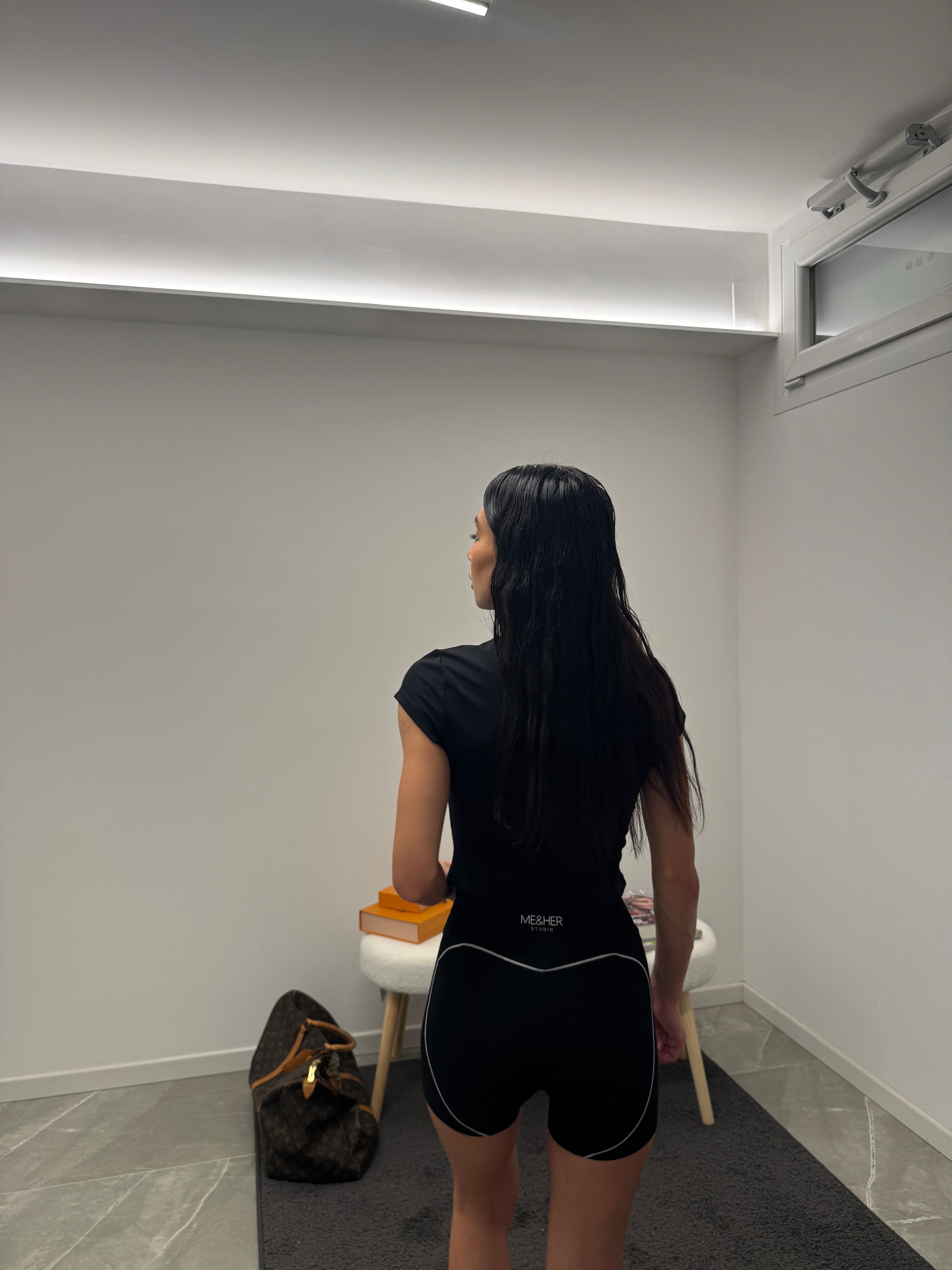 Shorts leggings heart black