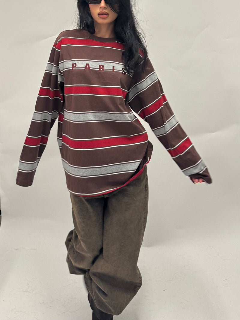 T-shirt long sleeves brown