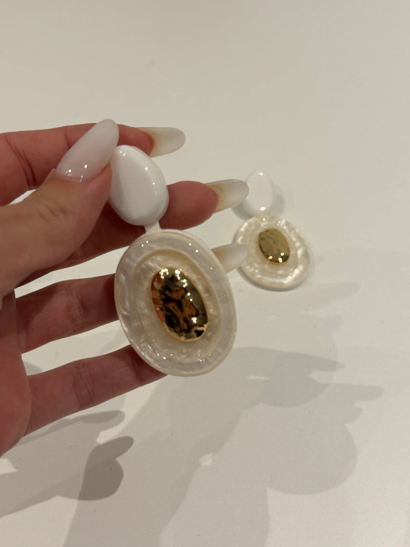 Orecchini pendant white pearl