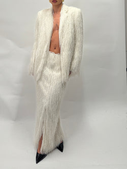 Blazer fluffy white