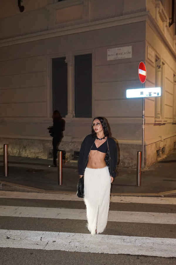 Skirt fluffy white