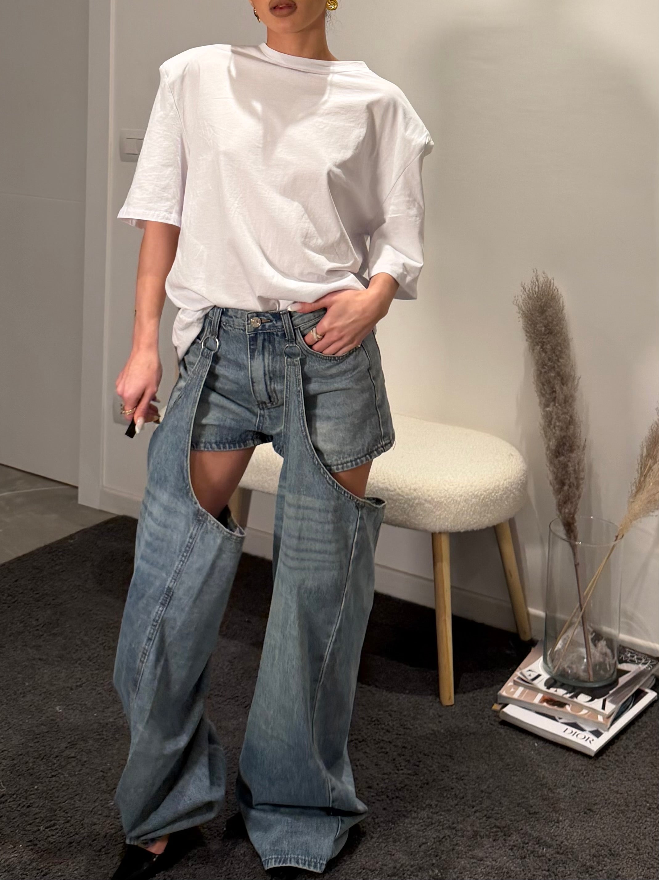 T-shirt spalline white