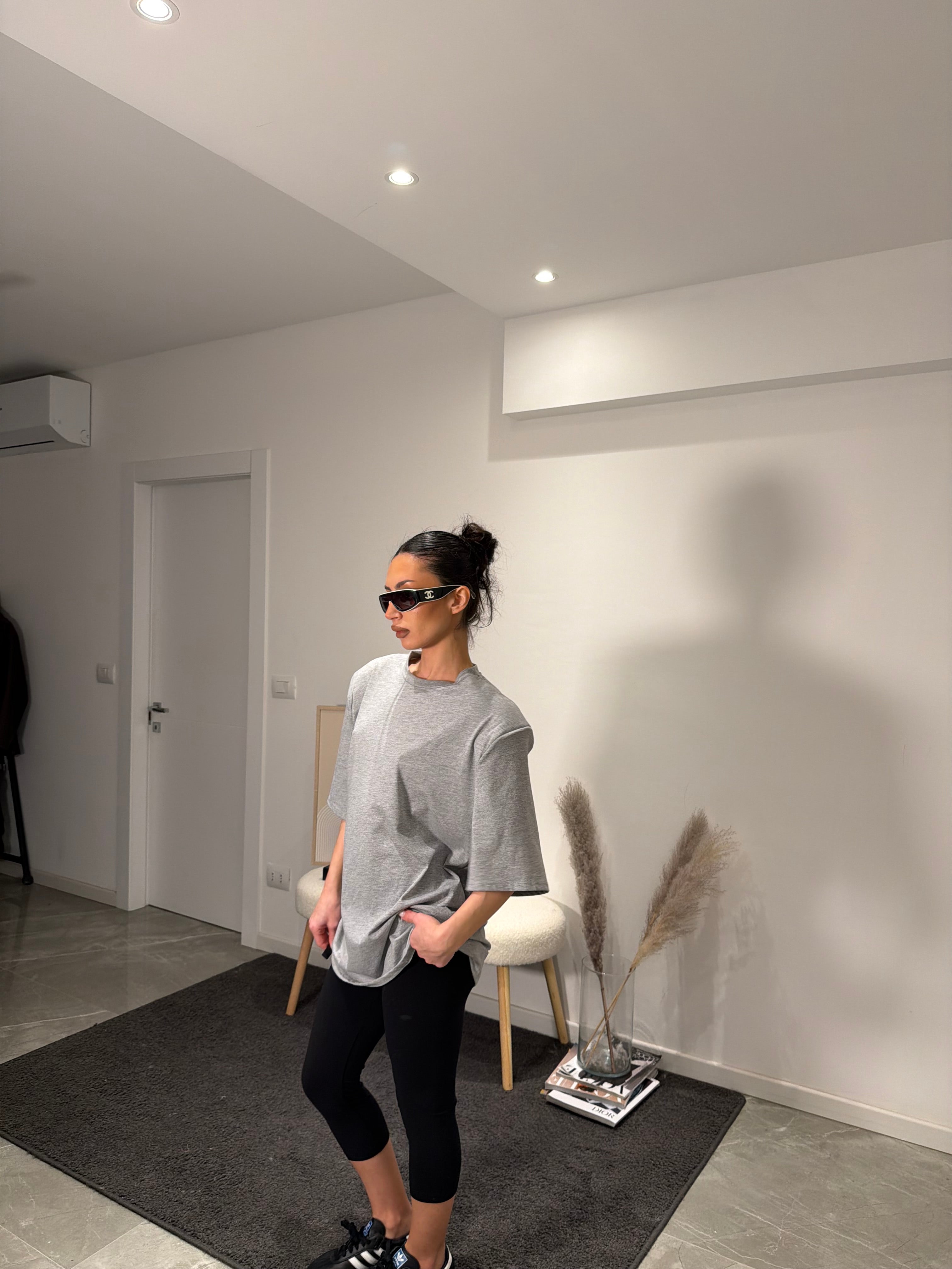 T-shirt spalline grey