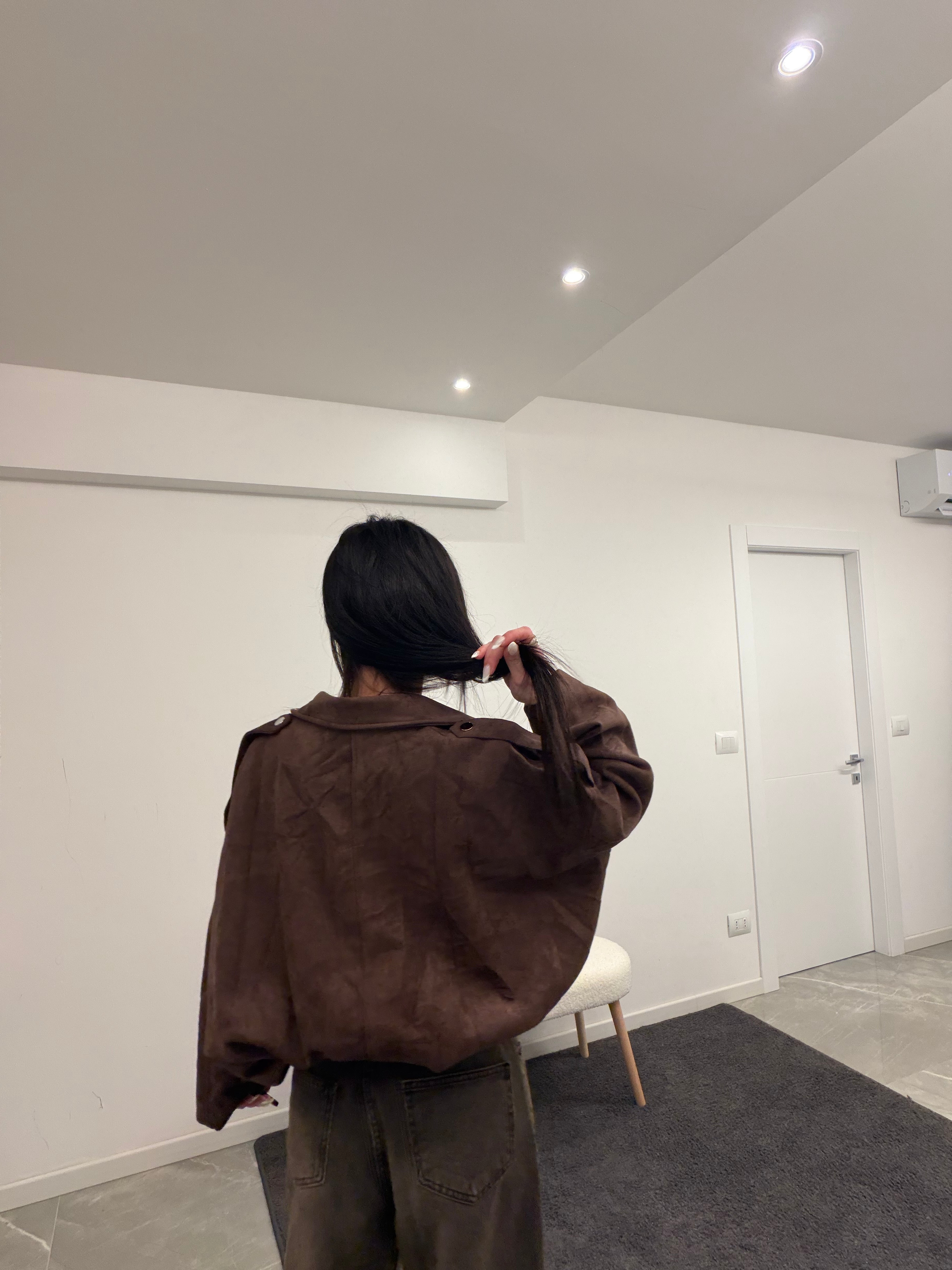 Jacket suede brown