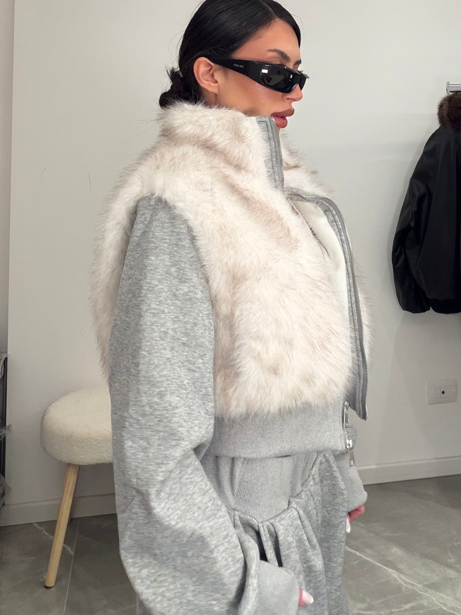 Coordset fur grey