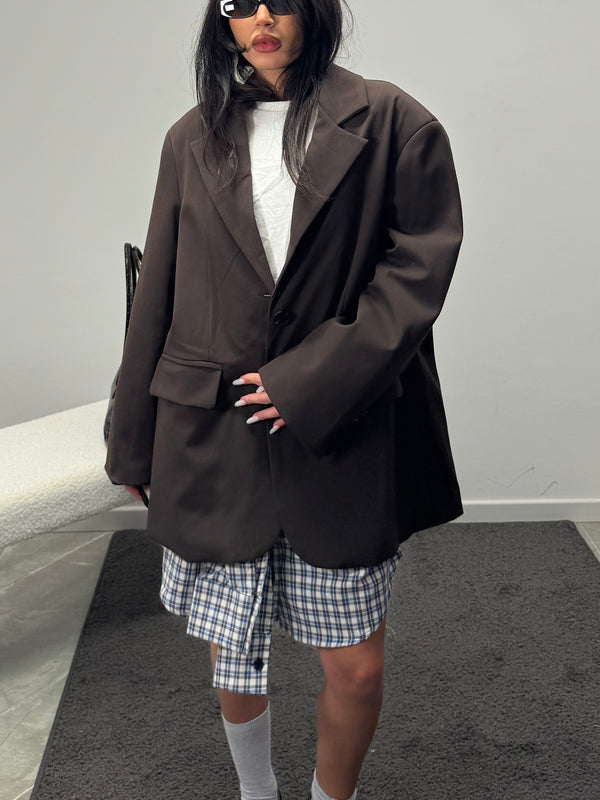 Blazer oversize brown