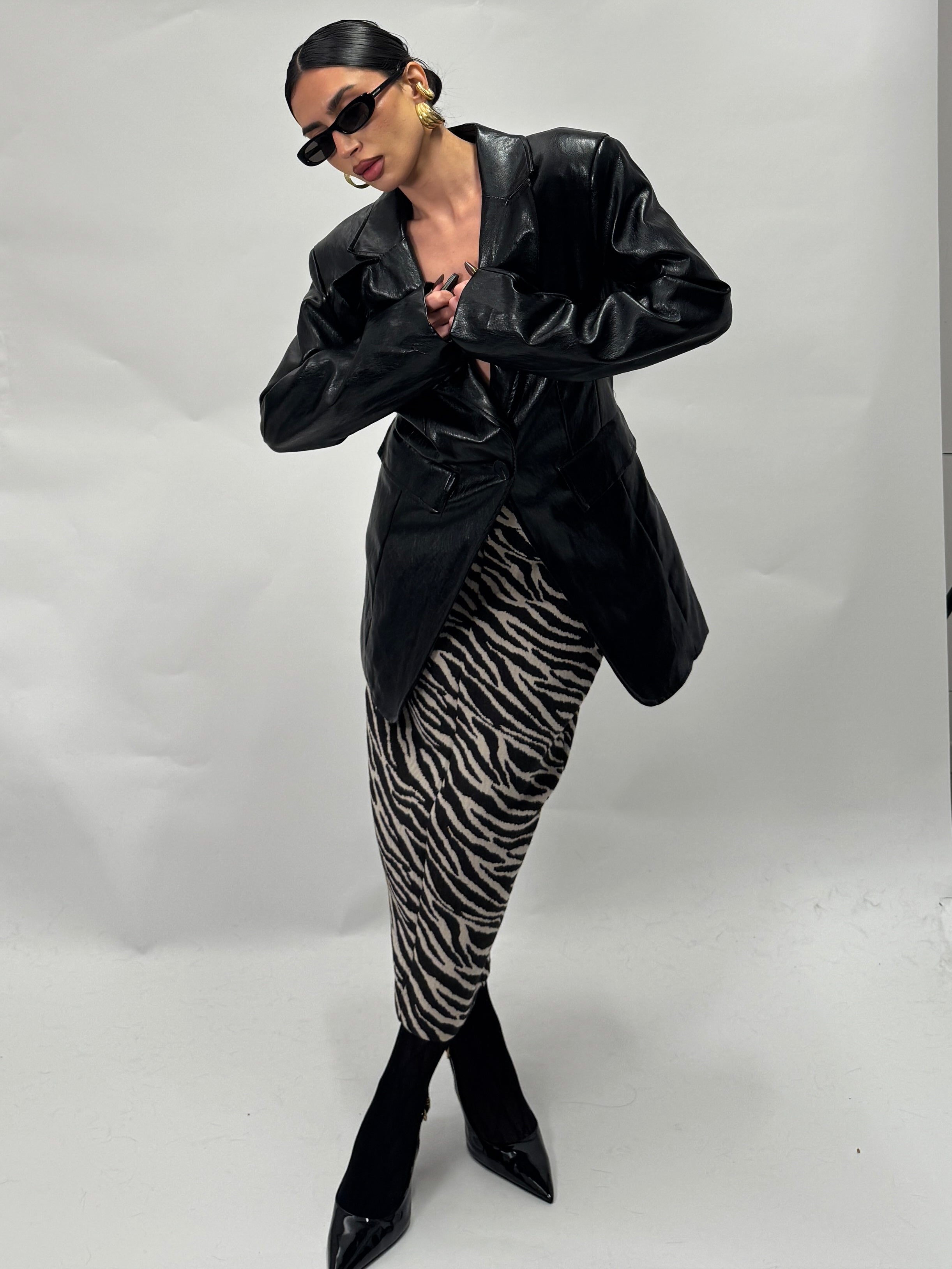 Skirt longuette zebra brown