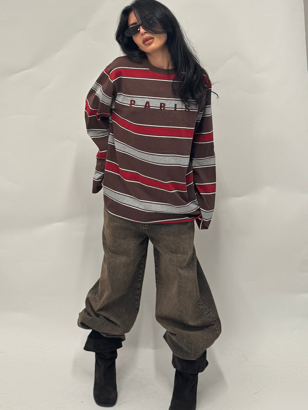 T-shirt long sleeves brown