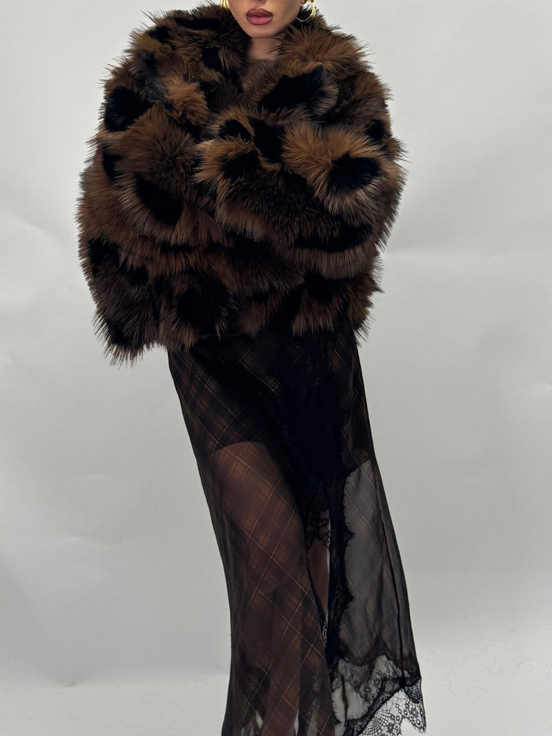 Fur faux chocolate shade