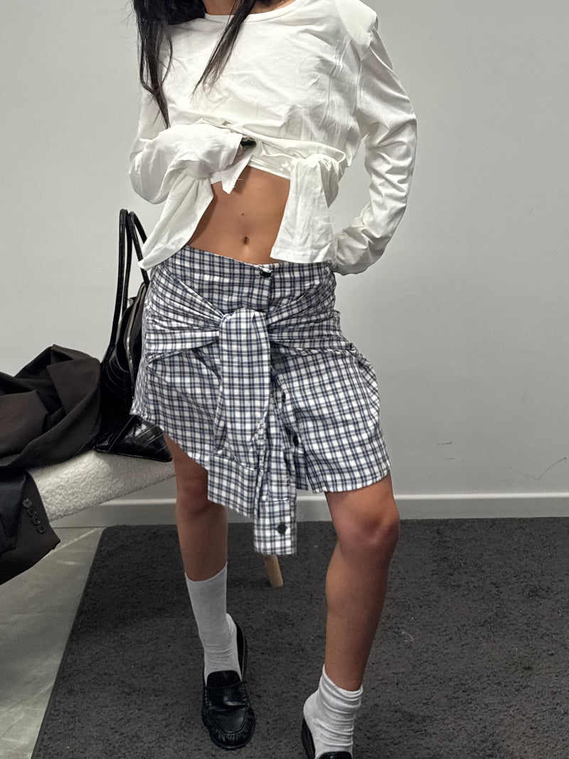 Mini gonna mood camicia blue