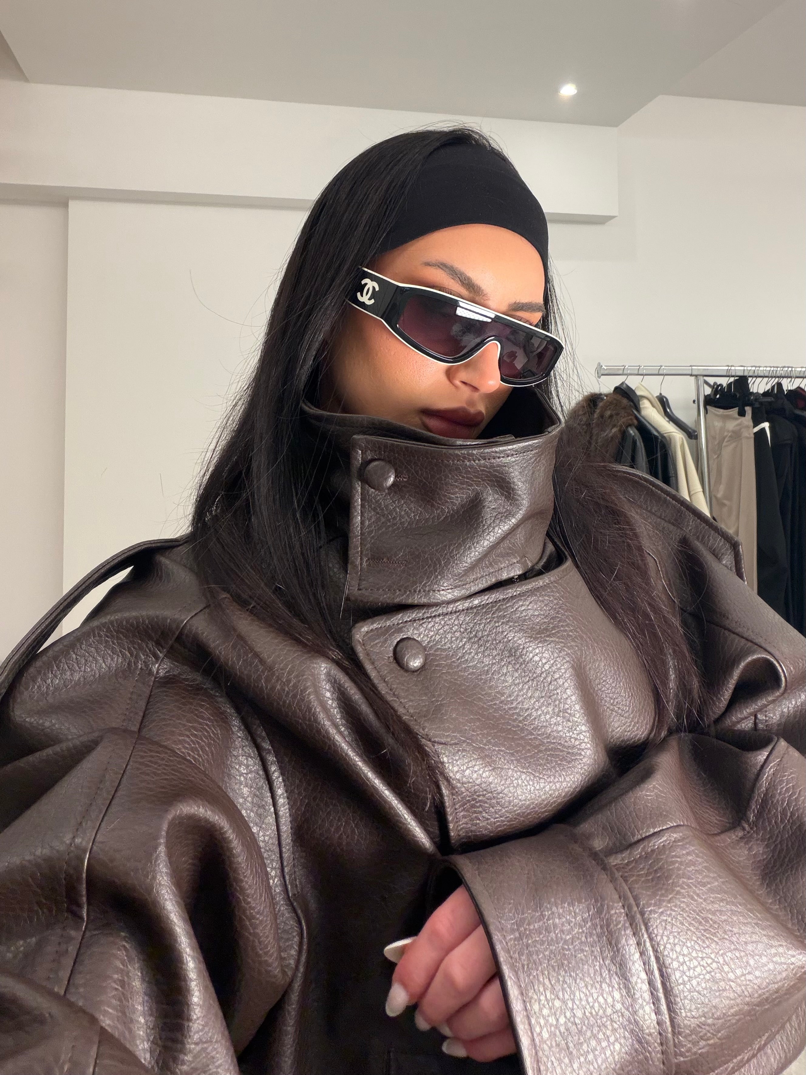 Jacket leather brown