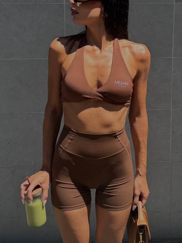 Shorts leggings soft active chocolate