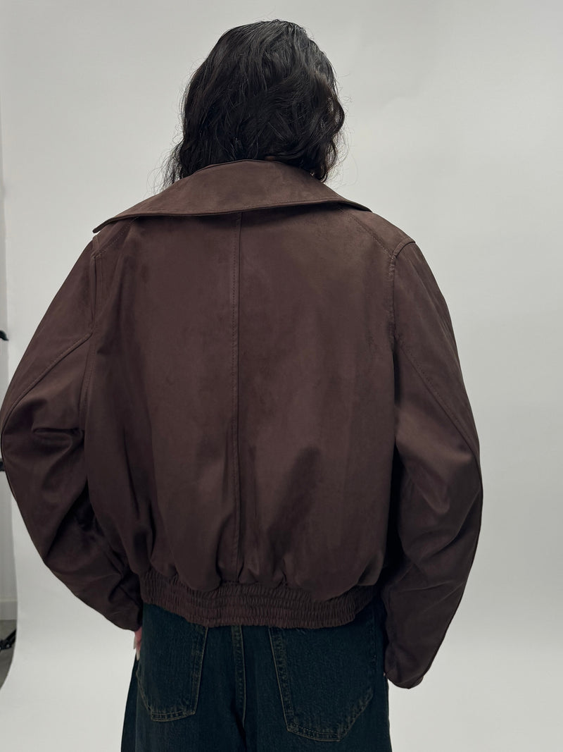 Bomber mood ysl camoscio chocolate