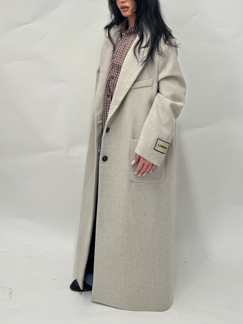 Maxi cappotto cream